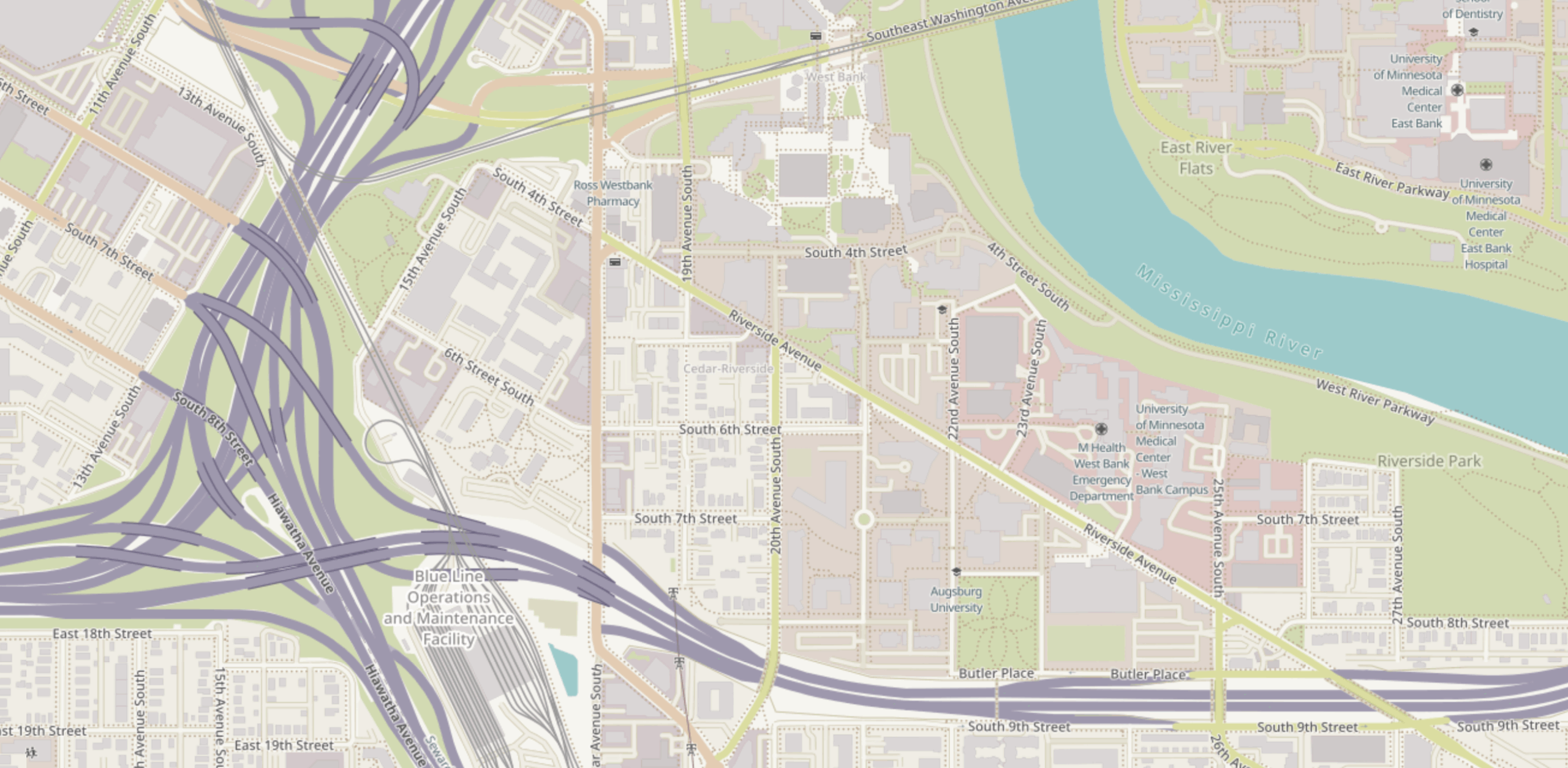 Open Streets map image